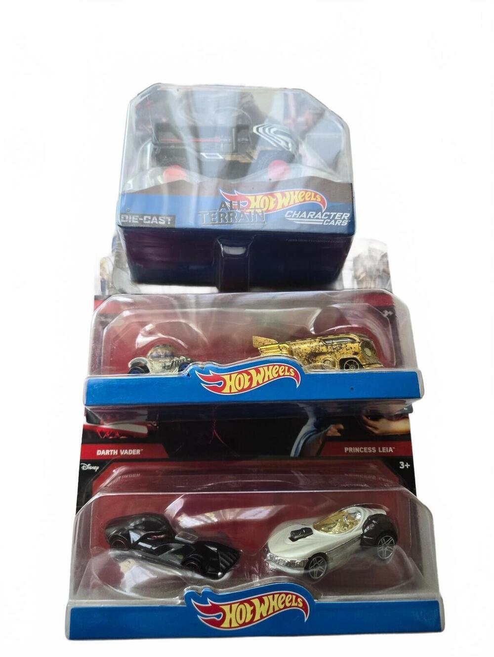Hot Wheels Star Wars Lot Kylo Ren All Terrain Vader Leia R2-D2 C-3PO 2-Packs